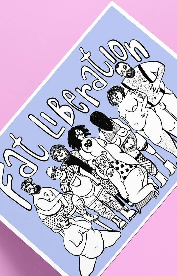 Chiaralascura - Fat liberation - Body positive kunstprint: A4