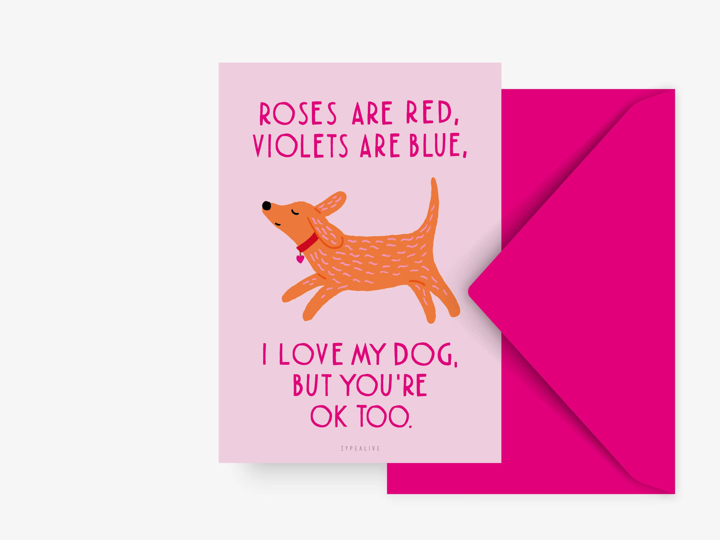 typealive - Ansichtkaart/Valentijn Hond Nr. 1