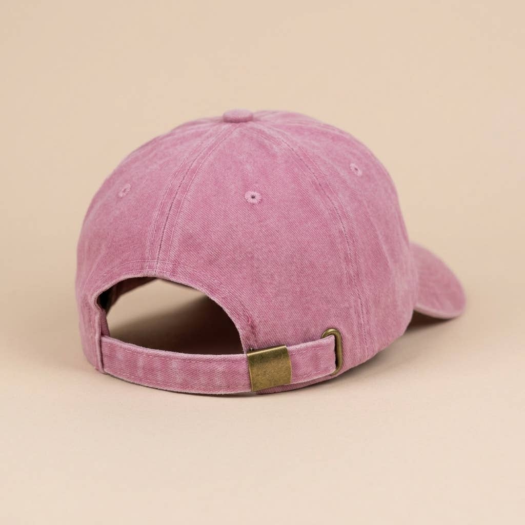 Grasshopper - Out of Office blauwe geborduurde pet: Pink