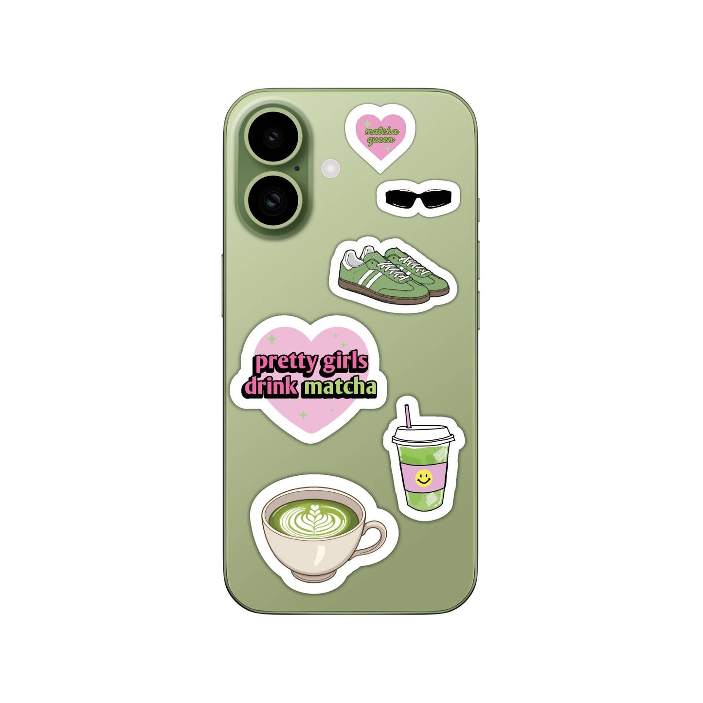 Studio Soph (We Pay Your Import Fees - We Ship DDP) - Matcha Girlie A5-stickervel: Verpakt met plastic hoesje