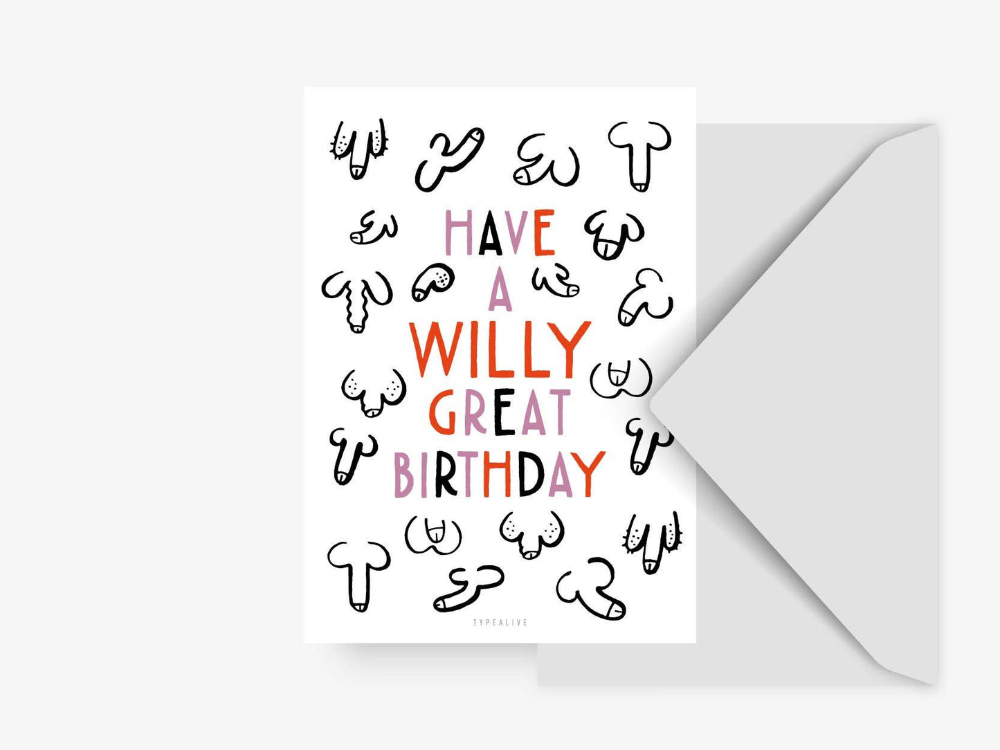 typealive - Postkaart / Willy Great verjaardag