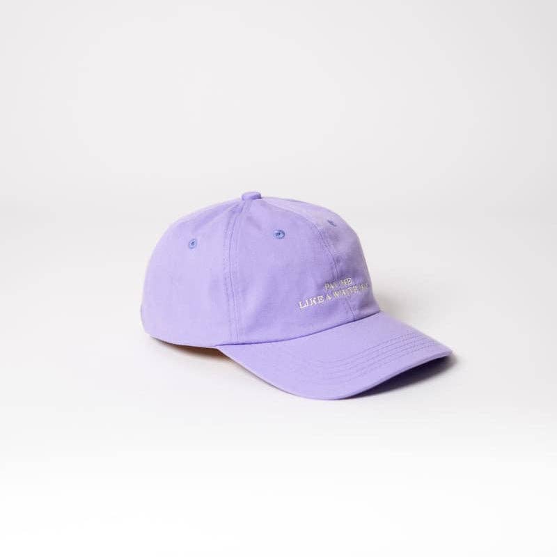 arrel - responsible apparel - Betaal me als een blanke man Premium Dad Cap - lila & crème