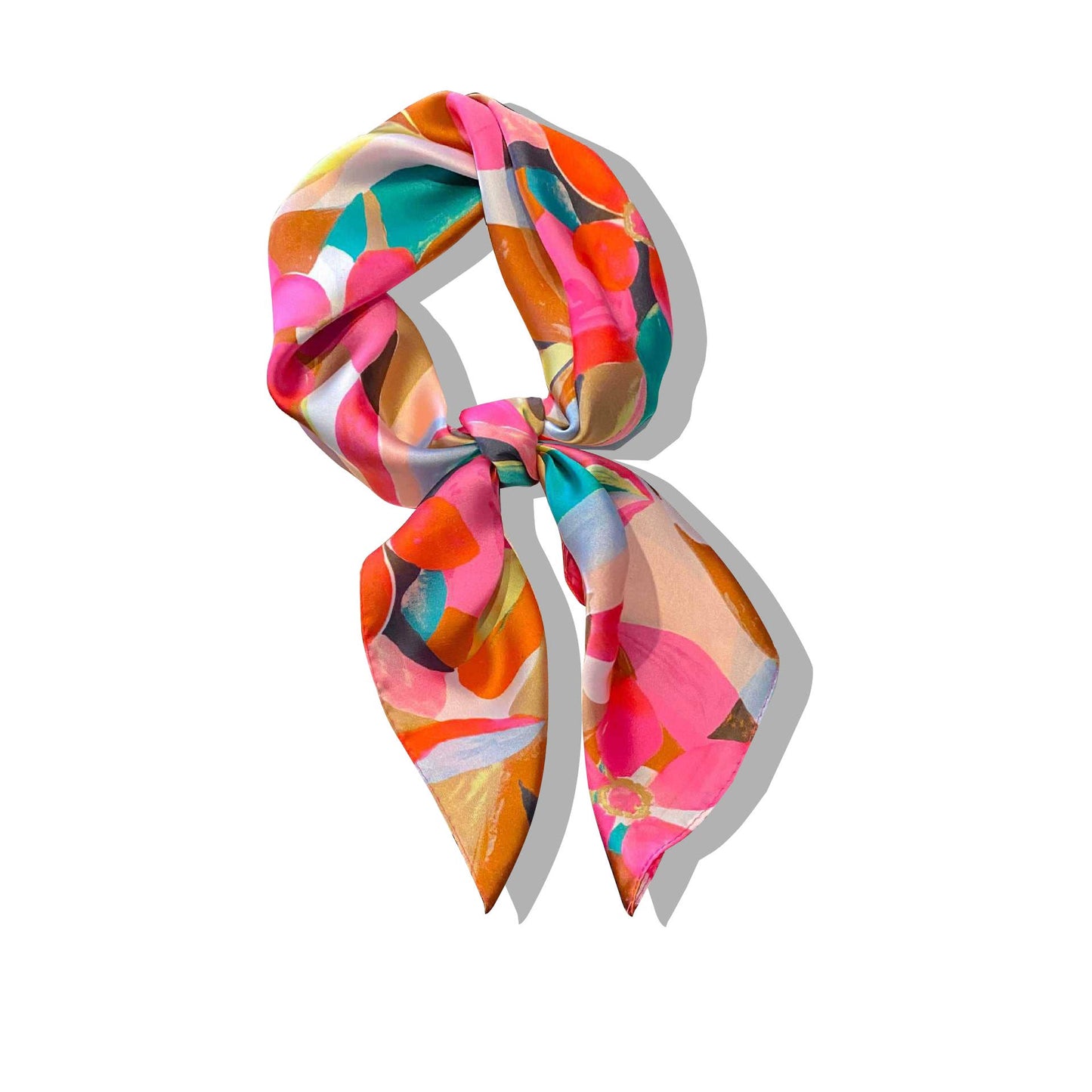 Lourens Exclusive - Sjaaltje - trendy kleurrijk - 70 x 70cm - silk