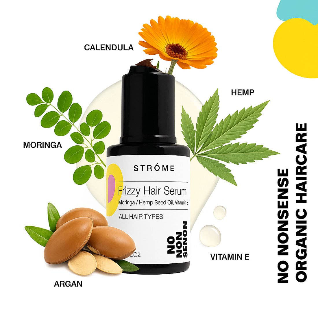 Ströme - FRIZZY HAIR SERUM: Mushroom Packaging