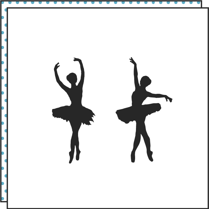 Tattoonie - BALLET tijdelijke tattoo (set van 2)