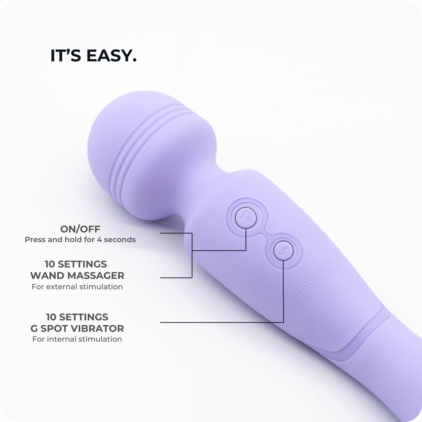 ohyes - OHYES Magic Wand vibrator - dubbele massage-staaf en G-spot vibrator: Beige