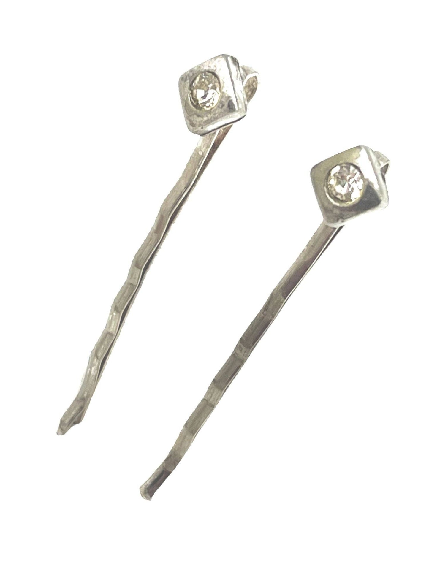 Gloria Mago - Set van 12 haarspelden assortiment figuren zilver 10 µm Swarovski-kristallen