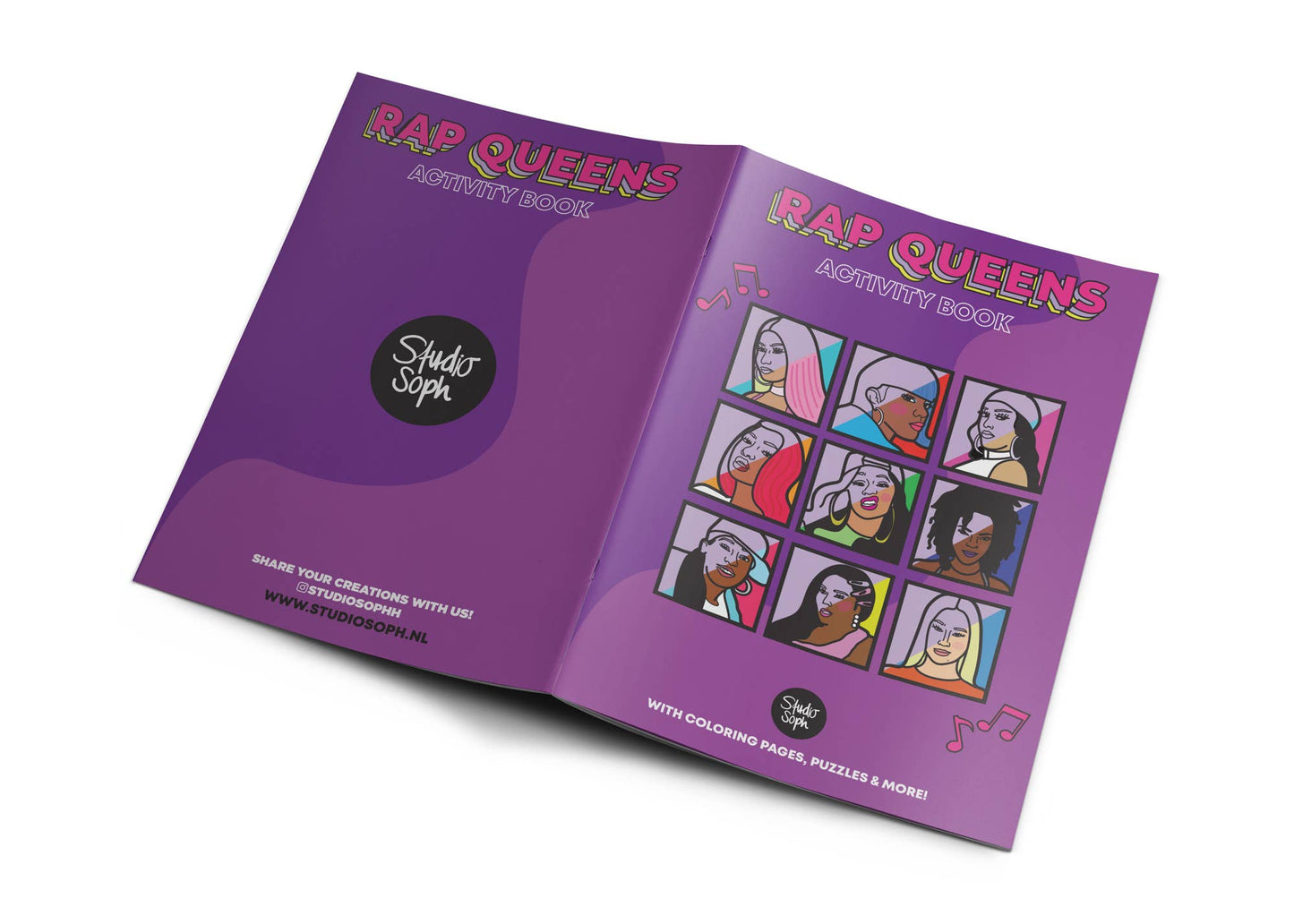 Studio Soph (We Pay Your Import Fees - We Ship DDP) - Rap Queens activiteitenboek
