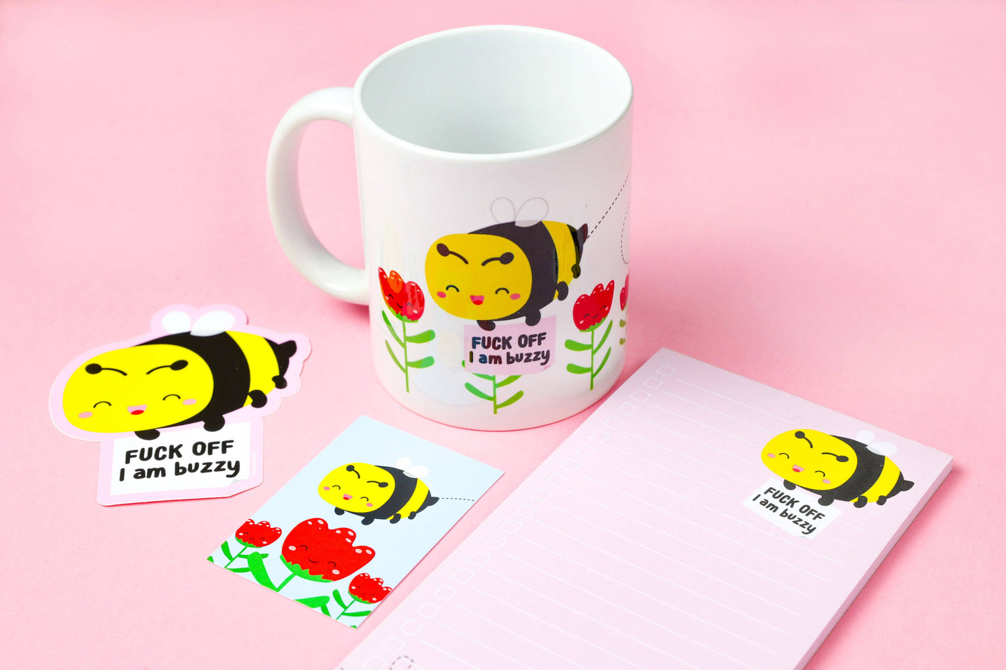 Studio Inktvis B.V. - Bee Fuck off I am buzzy to-do lijst notitieblok