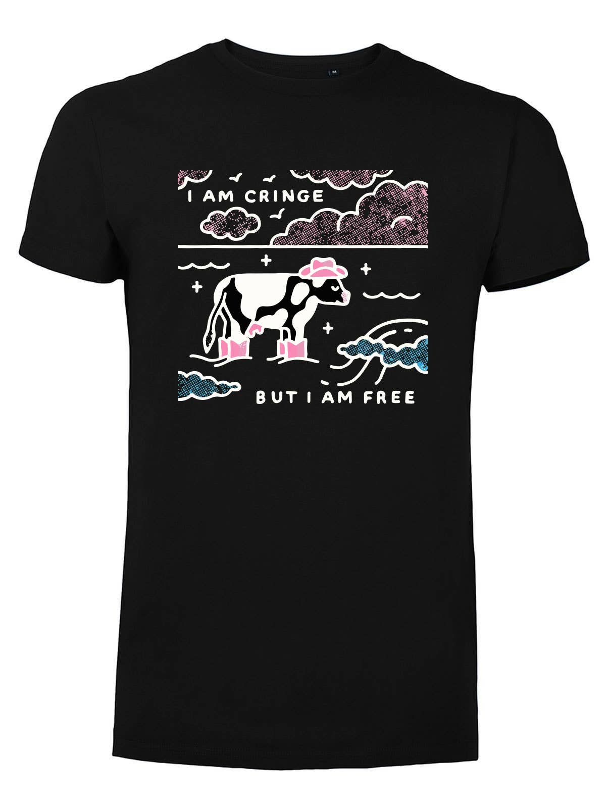 #MAISENZA - Bedrukt T-shirt - Ik ben Cringe maar ik ben Vrij: Wit / M