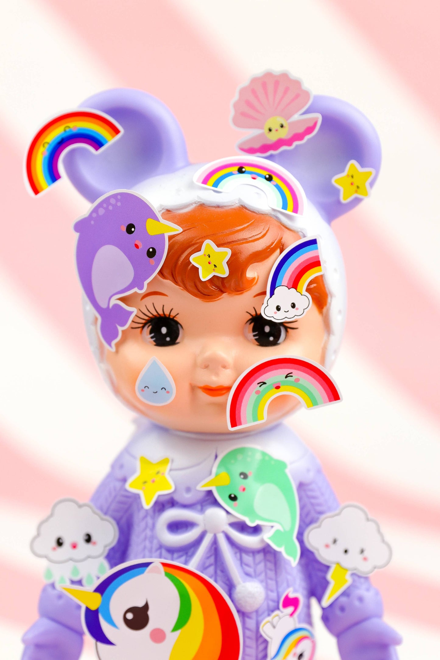 Studio Inktvis B.V. - Stickervel unicorn, narwal en regenboog