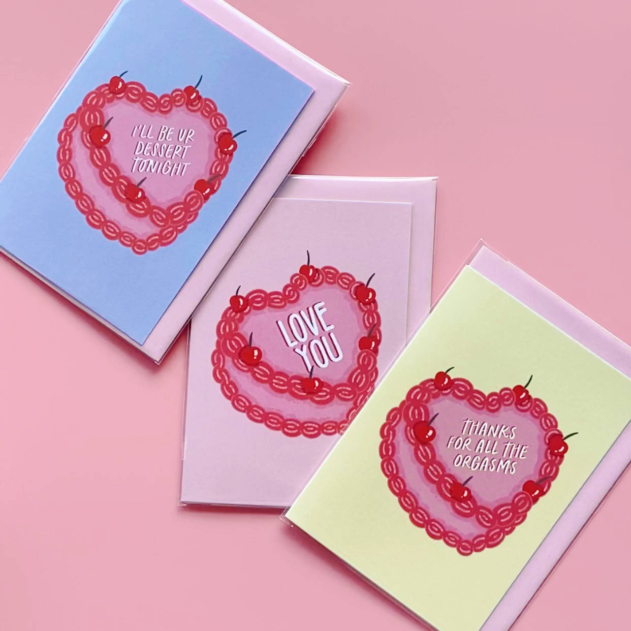 Kaart Blanche - Orgasms cake greeting card: Single