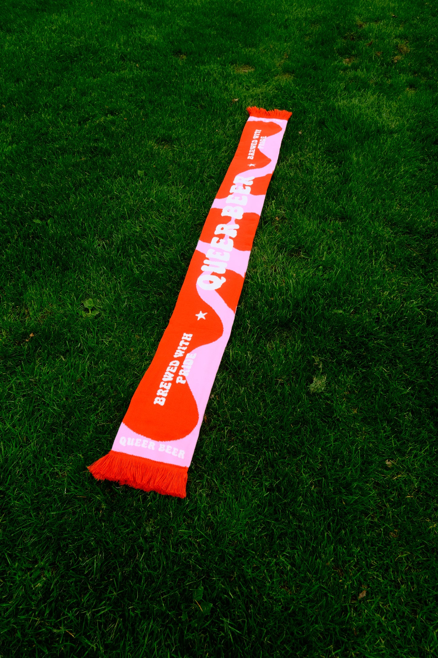 Queer Beer Scarf - red pink