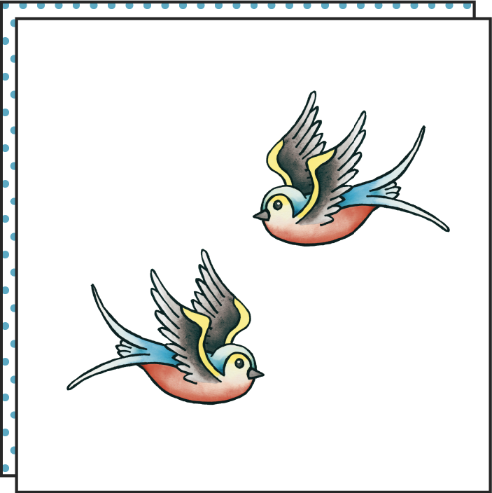 Tattoonie - FLYING FREE tijdelijke tattoo (set van 1)