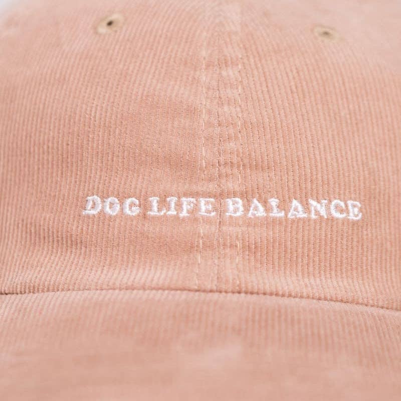 arrel - responsible apparel - Dog Life Balance Premium Cord Dad Cap - bruin & vanille-ijs