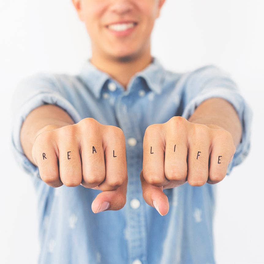 Tattoonie - WORD PLAYER-tatoeage (verpakking van 2)