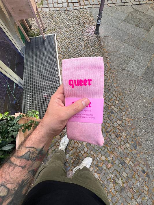 Keller Kreuzberg GmbH - QUEER sokken roze met neonroze: 36-41