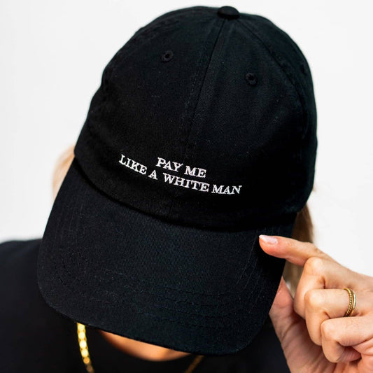 arrel - responsible apparel - Betaal me als een witte man Premium Vaderpet - zwart & wit