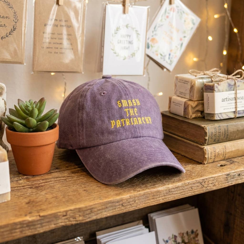 Grasshopper - Verpletter het patriarchaat feministische paarse statementpet: Purple