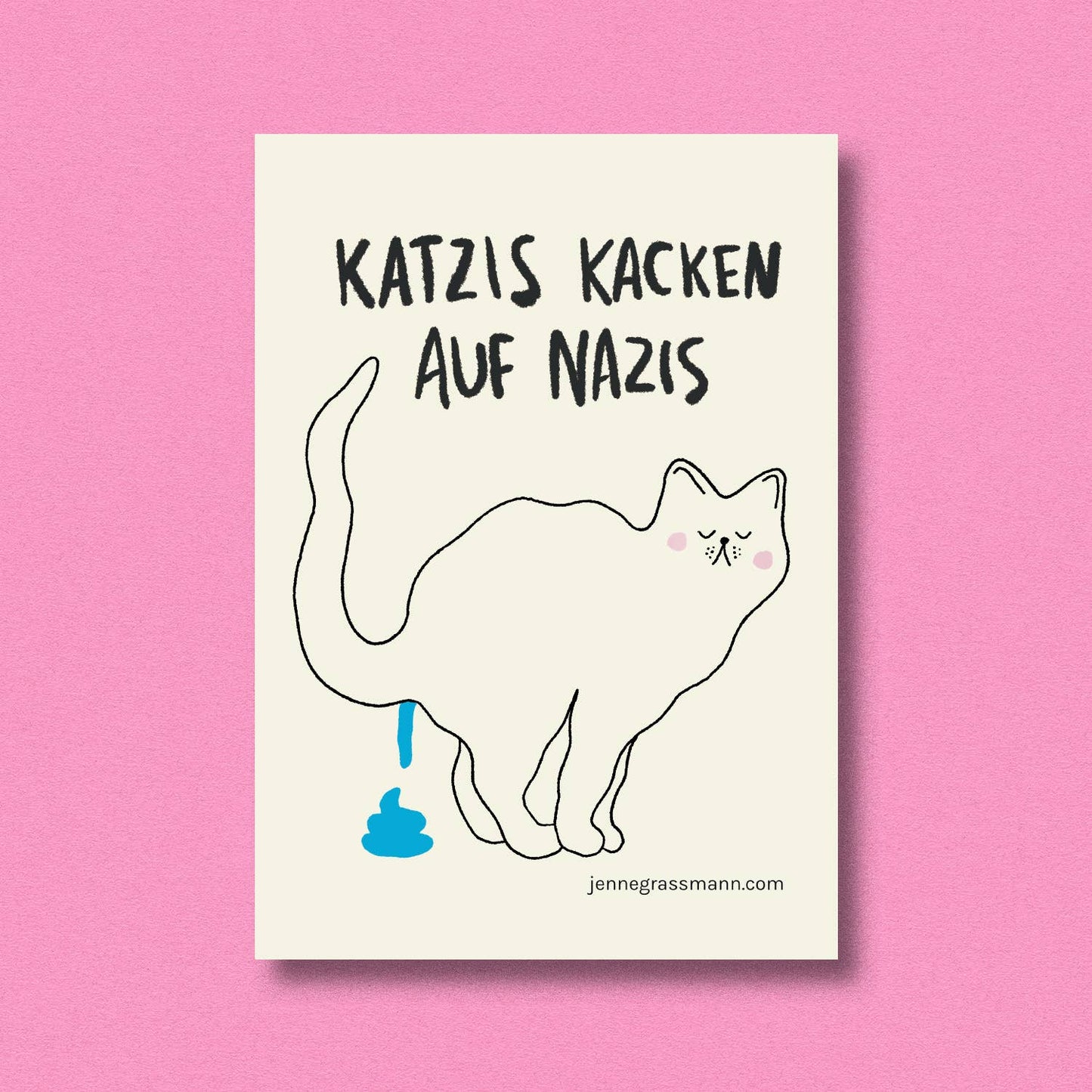 Jenne Grassmann - Sticker katjes poepen op nazi's