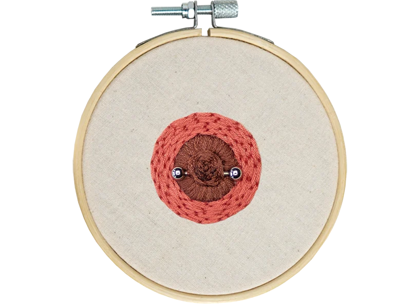 Nipple Embroidery Kit Brown 10 cm