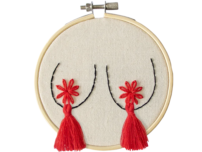 Titty Tassels Embroidery 10 cm