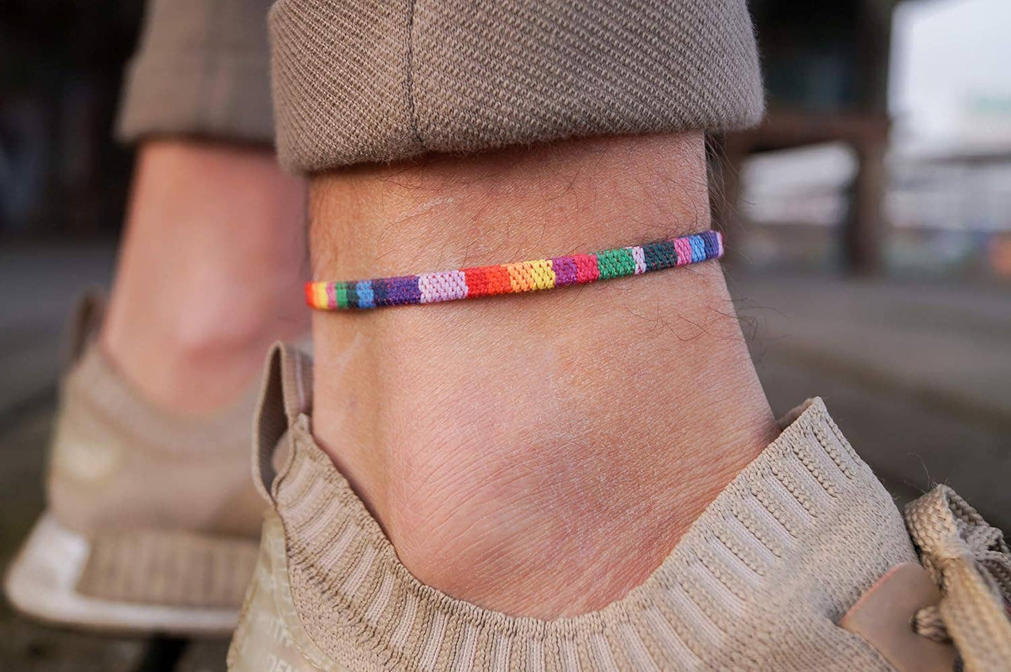 Made By Nami - Regenboog enkelbandje Pride