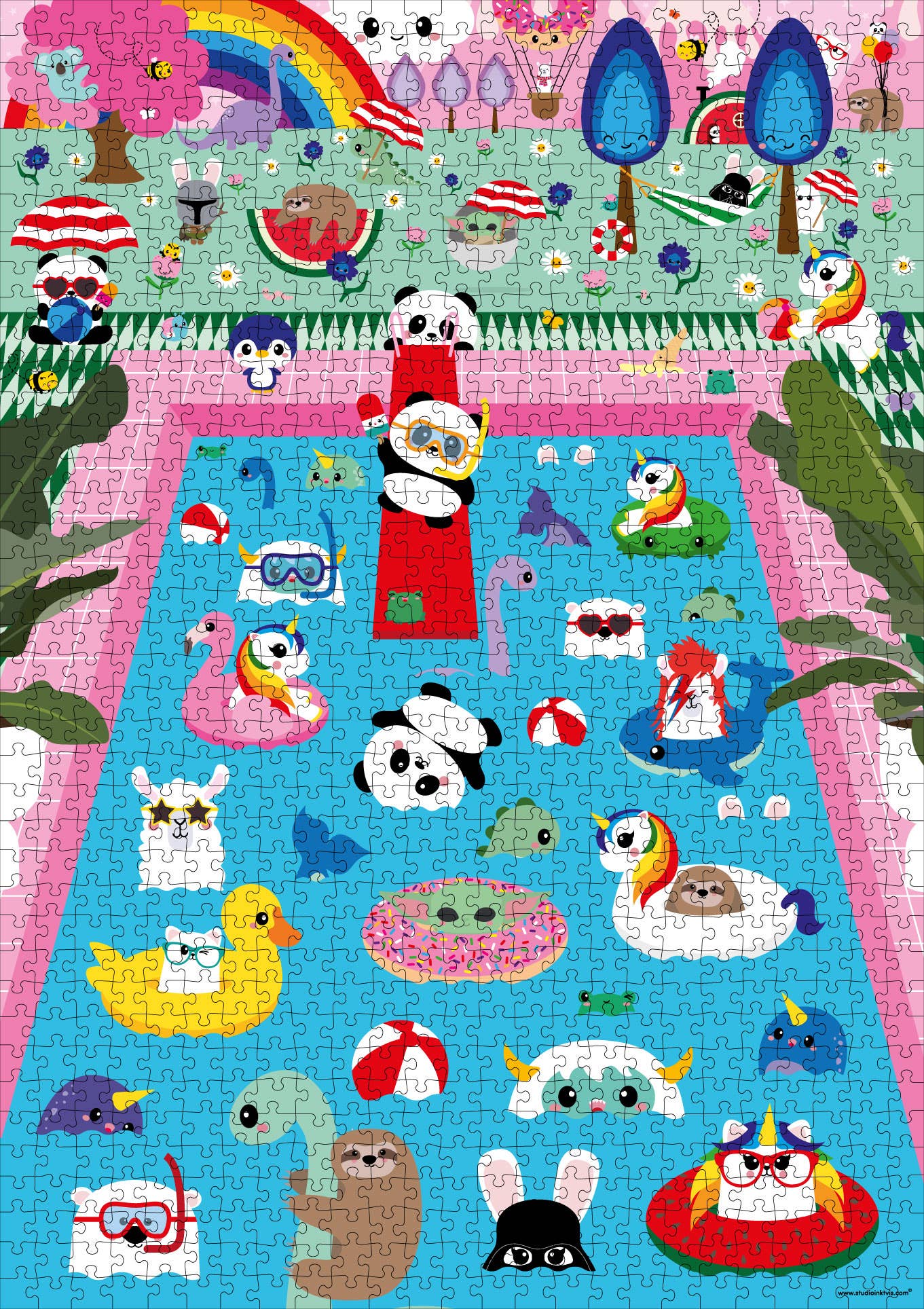 Studio Inktvis B.V. - Legpuzzel Pink Pool 1000 stukjes