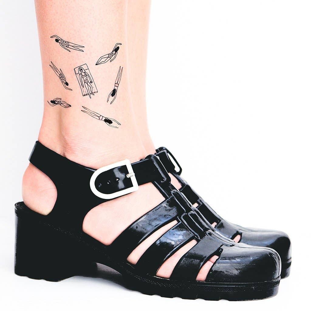 Tattoonie - Tattoo voor zwemmende dames (verpakking van 2)