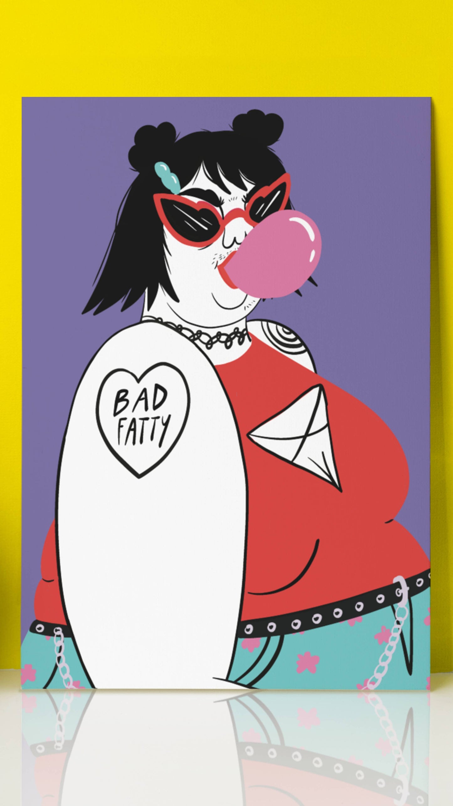 Chiaralascura - Bad Fatty - kunstafdruk: A4