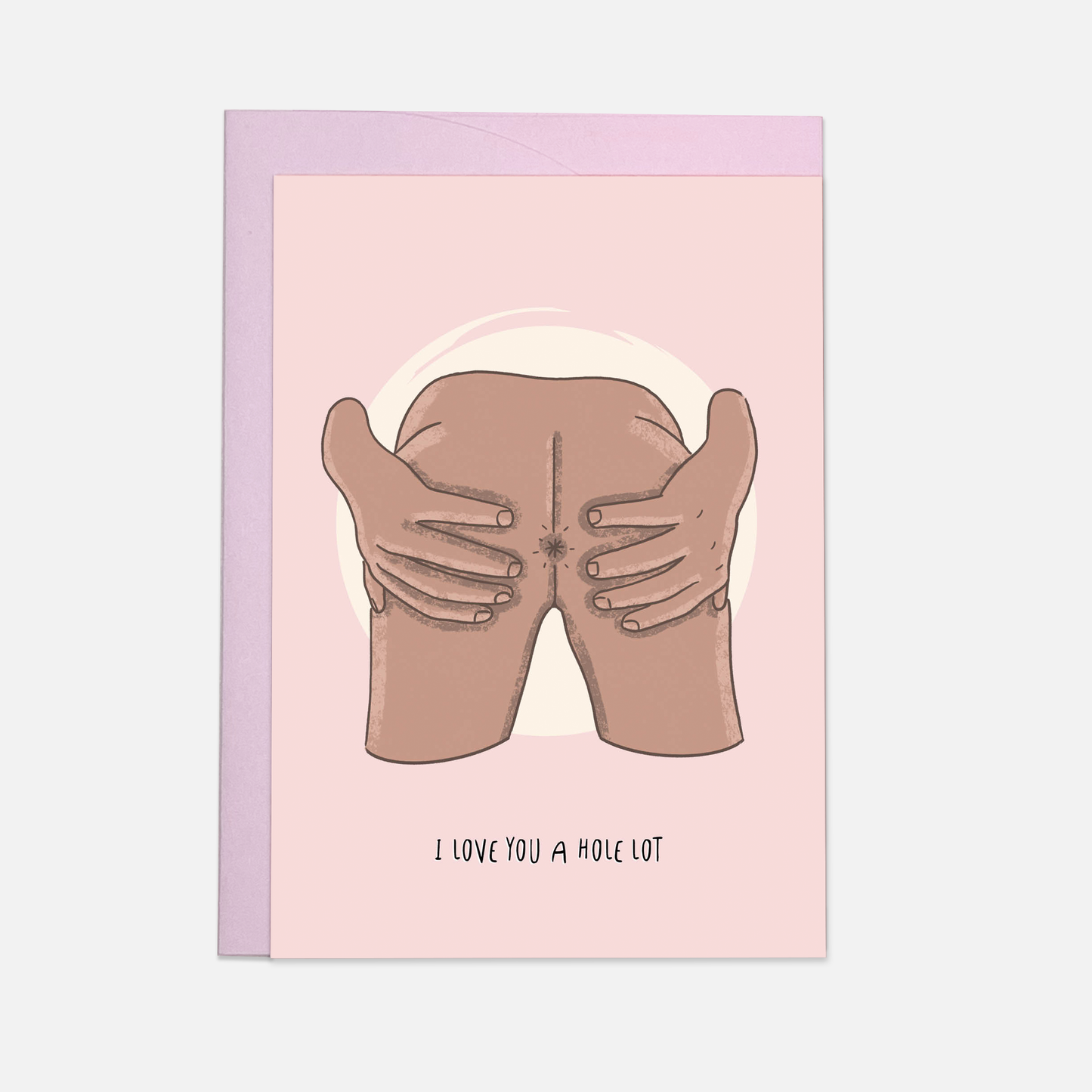 Kaart Blanche - Wenskaart 'Hole lot love': Black / Single