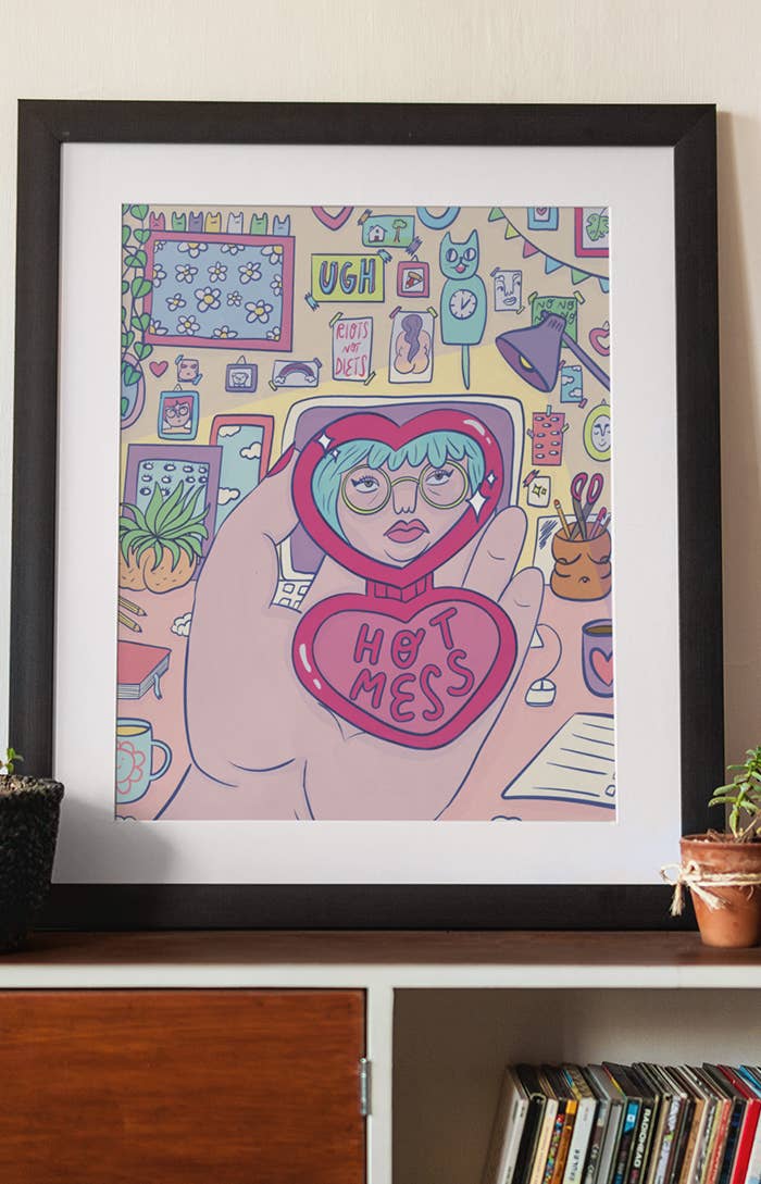 Chiaralascura - Hot mess - Kunstdruk: A4