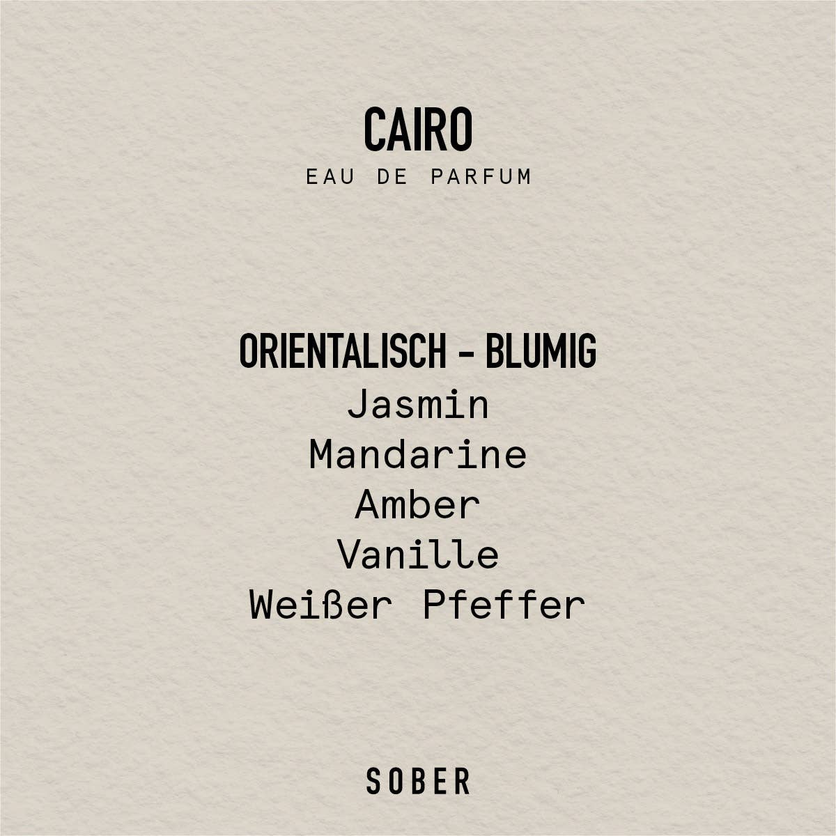 sober - CAIRO - Eau de Parfum