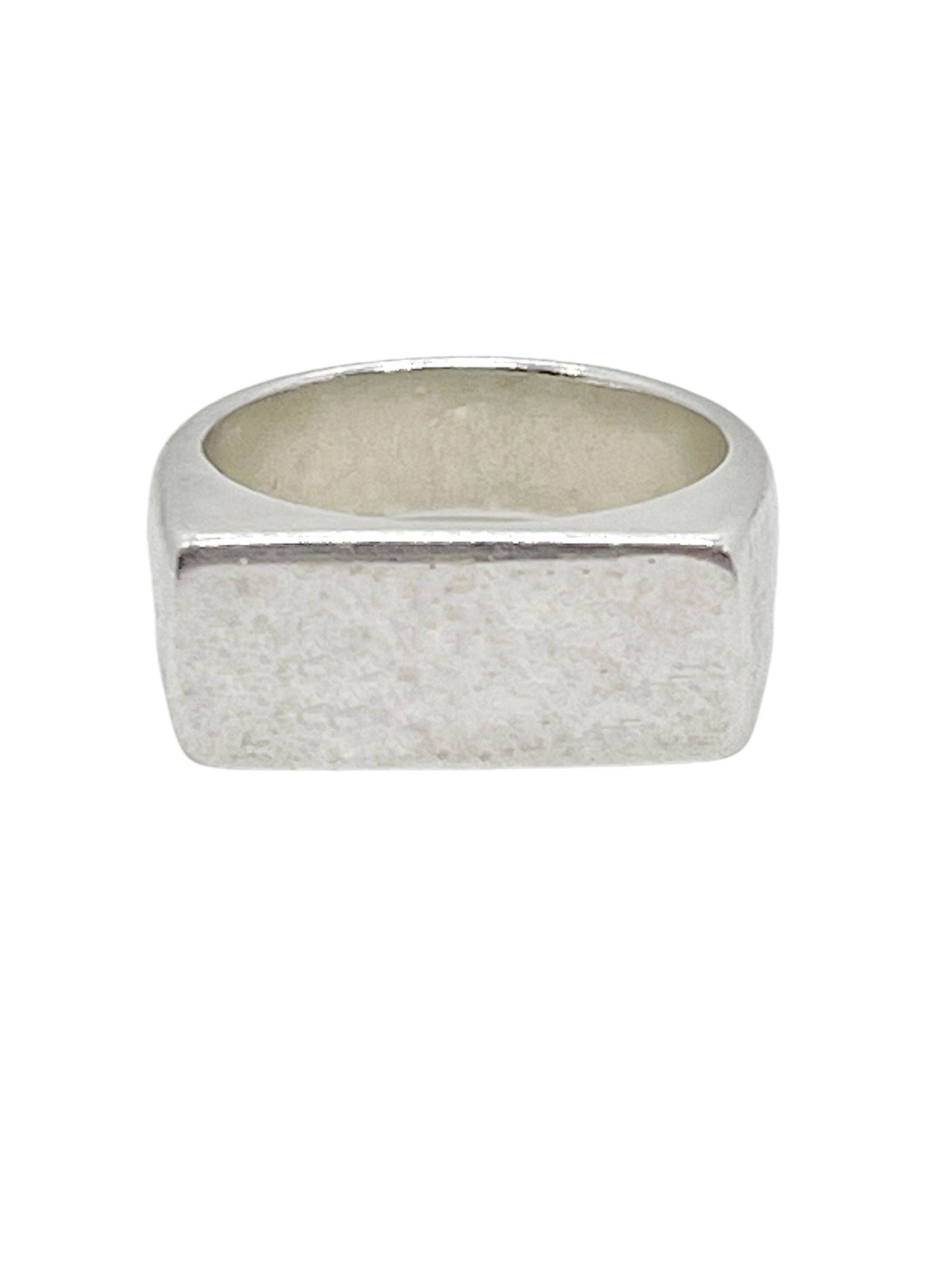 Gloria Mago - Plan zilveren zegelring 7micron T12