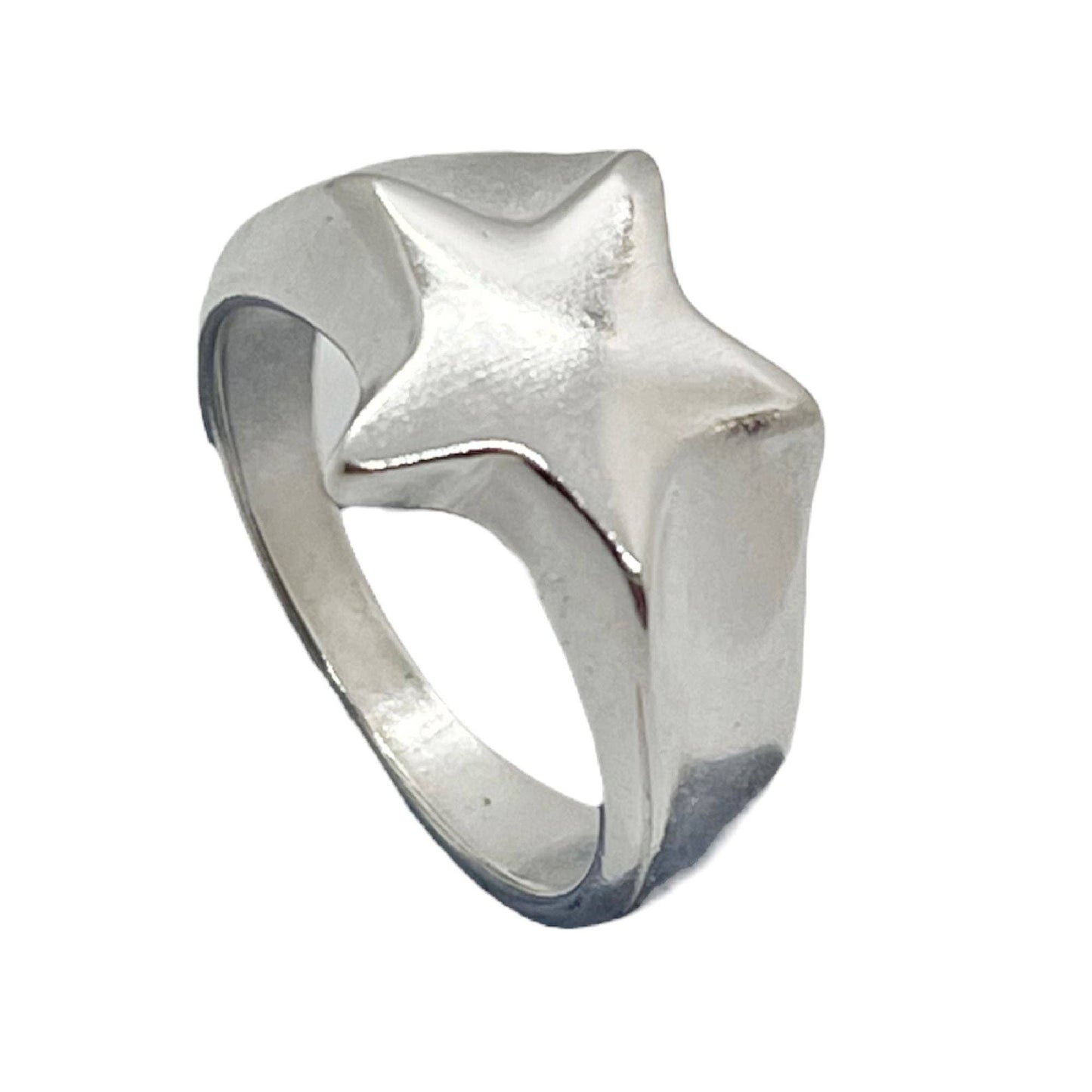 Gloria Mago - Zilverkleurige ring met vallende ster