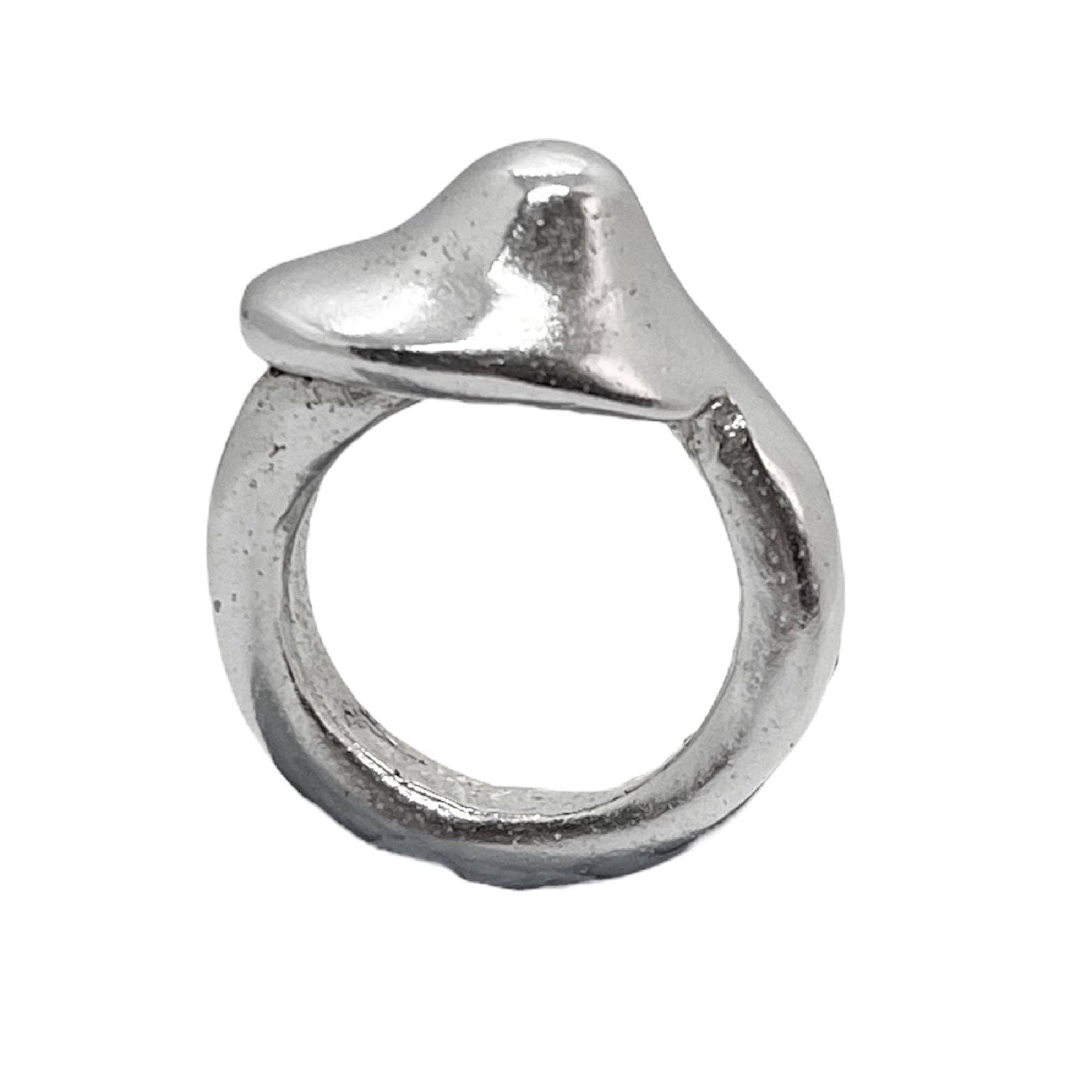Gloria Mago - Zilverkleurige lollipop-ring met zilver plating