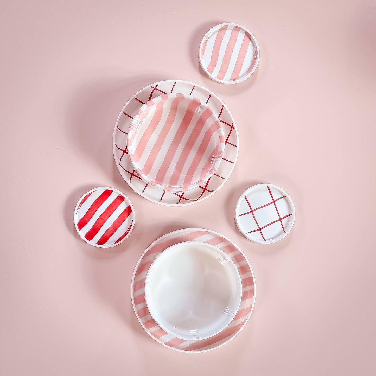 Magazin Minori - Espresso Stripes - incanto rose (set van 2, 4 stuks)