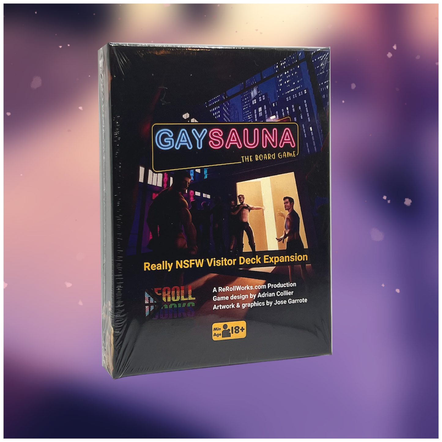 ReRoll Works - Gay Sauna het bordspel Zeer NSFW-uitbreiding v2 - RRW020