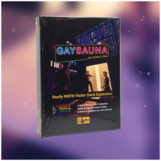 ReRoll Works - Gay Sauna het bordspel Zeer NSFW-uitbreiding v2 - RRW020