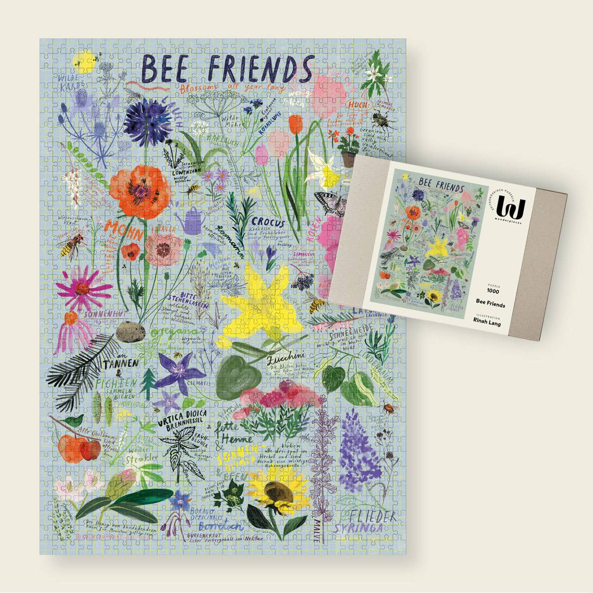 Wonderpieces - Puzzel “Bee Friends” van Rinah Lang