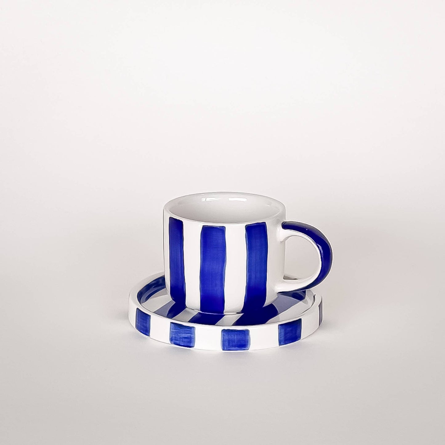 Magazin Minori - Espresso Stripes - mareblauw (set van 2, 4-delig)