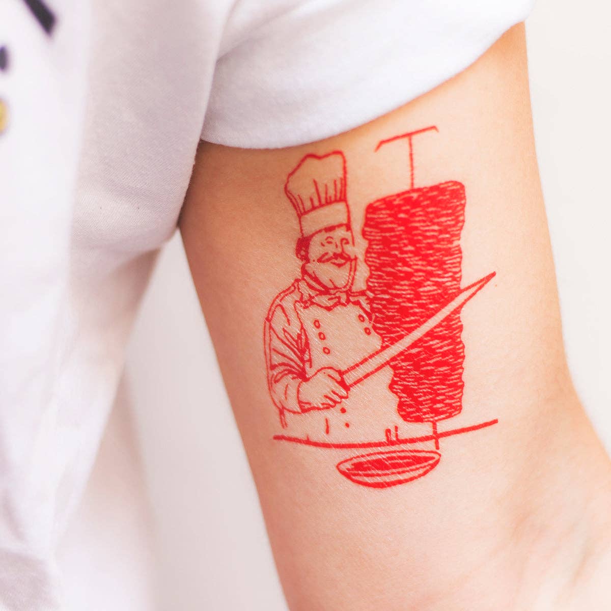 Tattoonie - DONER KEBAB tijdelijke tattoo (set van 2)