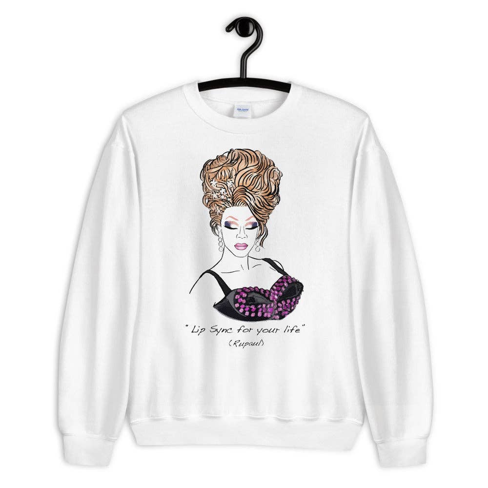 El loco del Pelo Rizo - Sweatshirt, uniseks, Rupaul: Sport grijs / M