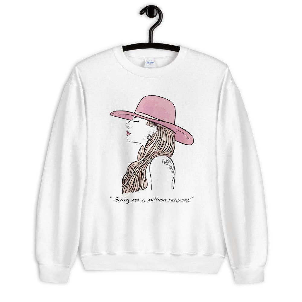 El loco del Pelo Rizo - Lady Gaga sweatshirt, uniseks: Sport grijs / M