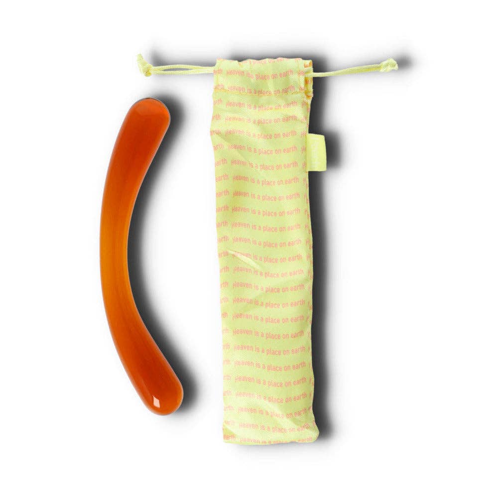 Peech - Amber - glazen dildo handgemaakt door Peech