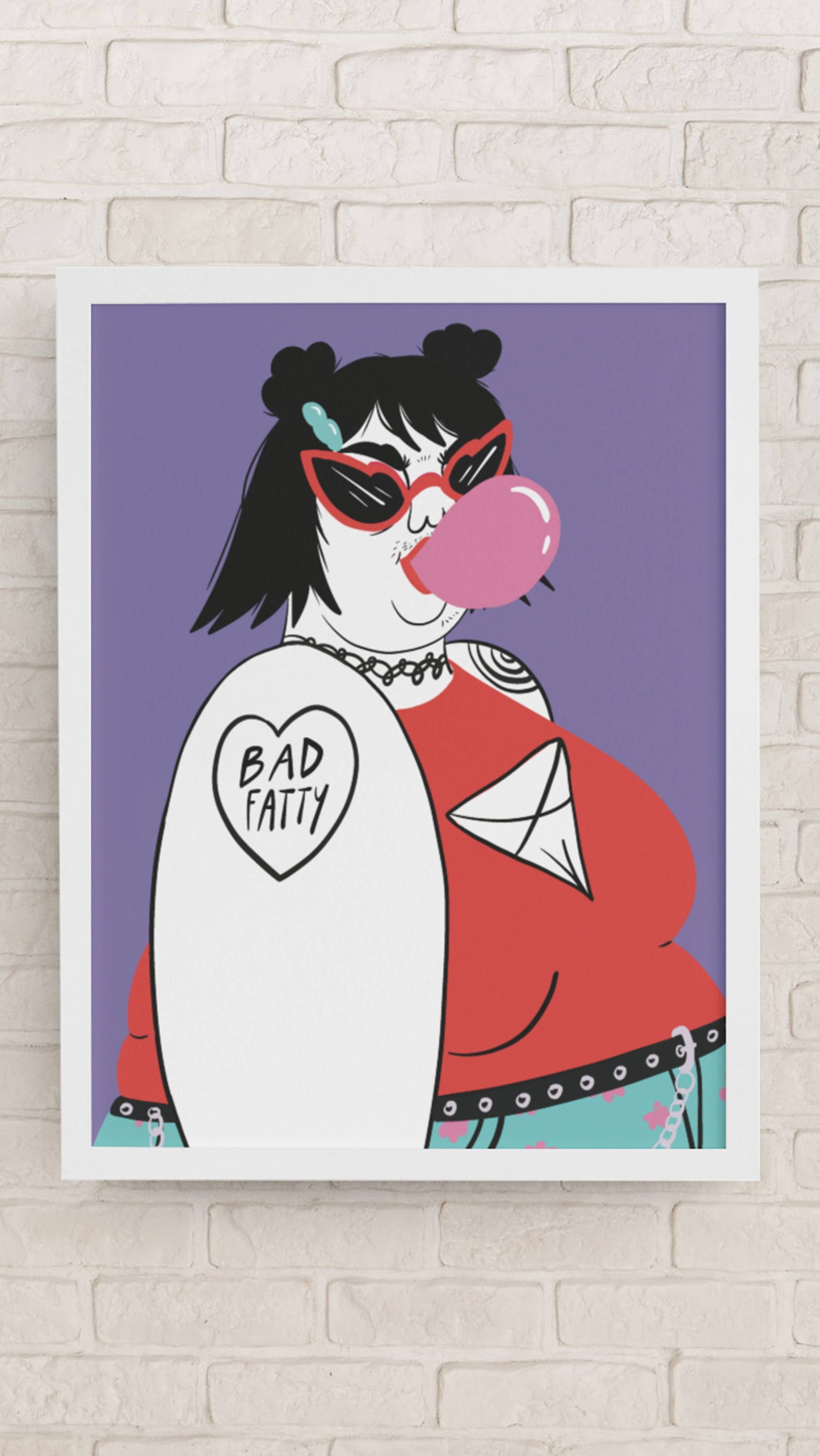 Chiaralascura - Bad Fatty - kunstafdruk: A4