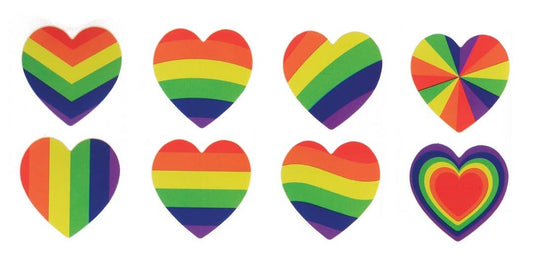 P'tit Clown - Regenboogharten Stickers - Set van 240