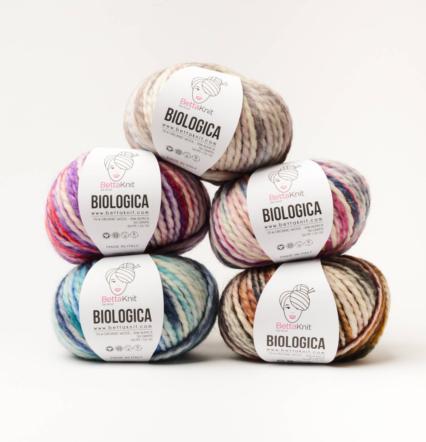 BettaKnit - Biologica print - 70% biologische wol, 30% alpaca garen: Carnival