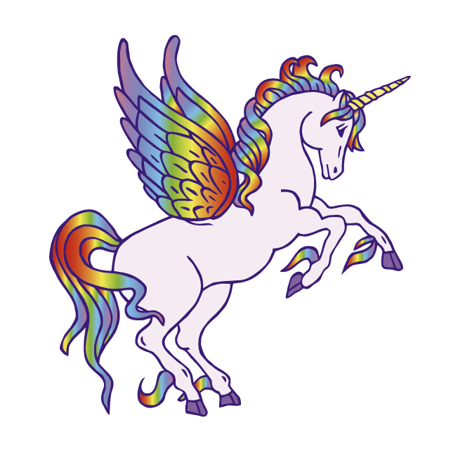 Tattoonie - UNICORN tijdelijke tattoo (set van 2)