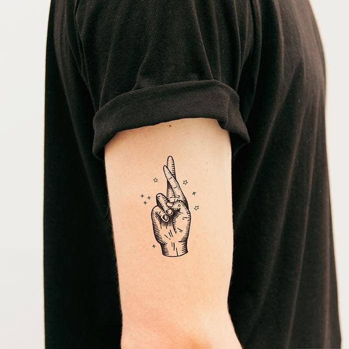 Tattoonie - FINGERS CROSSED Tattoo (verpakking van 2)